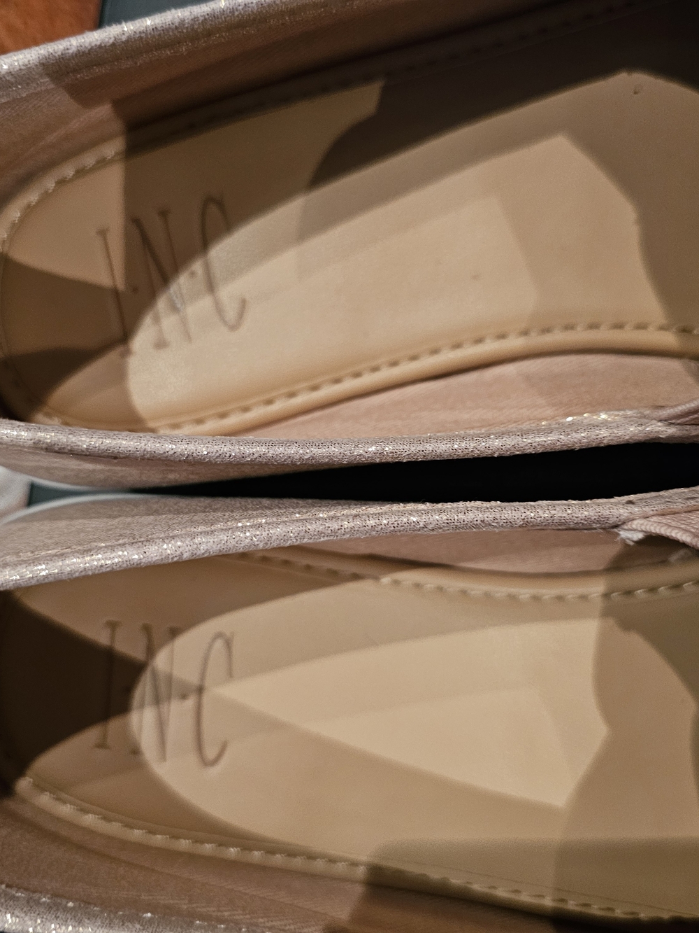 INC International Concepts Lt Rose Gold Crystal Slip-On Sneakers - 6.5M - Picture 4 of 9